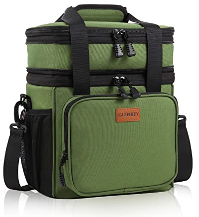 GLENKEY Expandable Lunch Box Insulated Leakproof Cooler Bag Work Outdoor