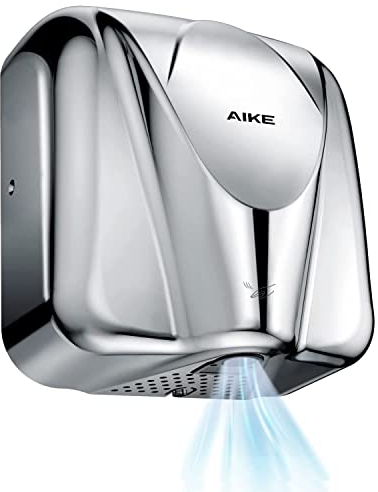 AIKE Elephant Secamanos Comercial, Alta Velocidad, Acero Inoxidable Duradero para Baños de Alto Tráfico, 220V Pulido AK2812