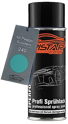 TRISTARcolor Motorradlack Spraydose für Piaggio Scooters 240 Turchese | Basislack, Sprühdose 400ml
