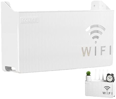almacenamiento enrutador WiFi, caja montaje en pared con enrutador inalámbrico, cajas enrutador para el hogar, cajas WiFi refrigeración inferior, sin