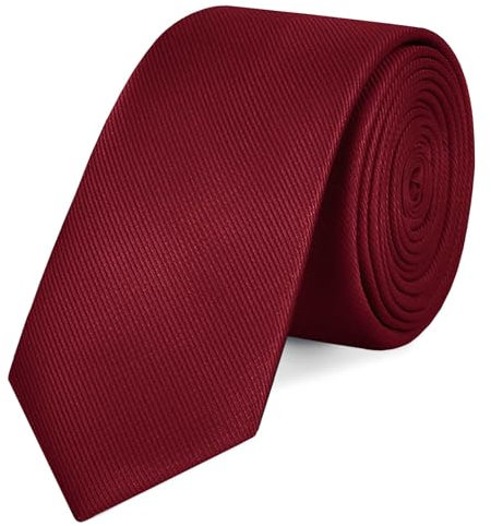 OcioDual Corbata Burdeos, Corbata Hombre, Clásica, Elegante para Celebraciones, Eventos, Corbatas Bodas, Fiestas, Empresarios, Corbatas de Hombre para Regalo, Unisex, Mens Tie