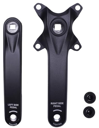 Alps2Ocean Bike Crank Arms,One Pair Universal 152MM/160MM/165MM/170MM/175MM BCD 104MM Square Taper Black Bike Crank Arms for City Bike,MTB,Ebike,Belt Bicycle