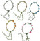 FDCGAS 5pcs Corona Fascia di Fiori per Capelli Coroncine Fiori per Capelli di Fiori Ghirlanda Floreale per Capelli Rosa Fiori Corona Fascia Capelli per Decorazione Capelli Donna Ragazza Sposa