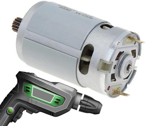 MWZBTG Gleichstrommotor, Gleichstrommotor,21V Hobbymotor für Gleichstromgetriebe - Getriebe mit Drehmoment, Sägezubehör, elektrischer Sägemotor mit 14 Zähnen für kleine Sägen, Säbelsägen