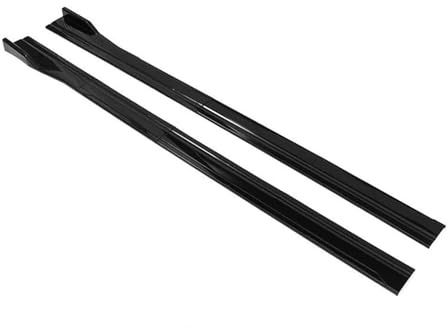 Faldón Lateral 8 Piezas Universales 2 M/2,18 M para Faldón Lateral Placa Balancín Separador Labios Parachoques para Nissan Faldones Laterales(2m New Glossy Black)