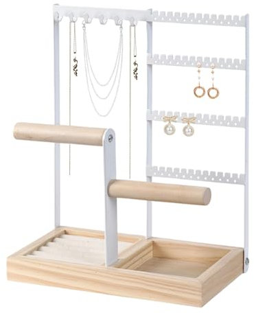 Generisch Metallrahmen Schmuck Organizer, 4 Stufiger Schmuckständer, Kommoden Aufbewahrungs Halter Für Halsketten, Armbänder, Ringe Und Ohrstecker