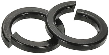 PATIKIL Arandelas de Seguridad Divididas M8, 25Pcs Arandelas de Resorte 304 Acero Inoxidable con Recubrimiento de Zinc Negro Para Tornilloss, 8mm x 12mm x 2mm