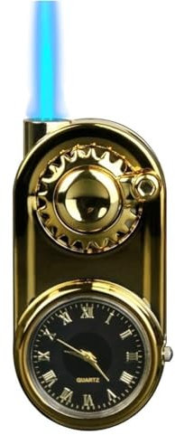 Encendedor a prueba de viento de alta potencia con chorro de balancín, encendedor de llama ajustable con gas reemplazable, regalo for hombres, adecuado for exteriores, campamentos, viajes (combustible