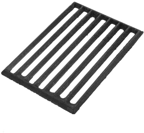 VICASKY Grille De CheminéE Vicasky en Fer RéSistante À Haute TempéRature avec Couvercle Rectangulaire Et Fosse ÉPaissie Capacité pour Barbecue Et Foyer Utilisation Bois Naturel