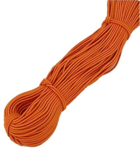Cordón redondo elástico colorido de 2 mm, accesorios de costura, banda de goma naranja para manualidades, uso doméstico, cuerda elástica para proyectos creativos, duradera y versátil