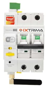 IXTRIMA Interruptor diferencial RCBO WiFi 1P+N 32A Tuya Smart para protección de circuitos y control remoto – ESR3532