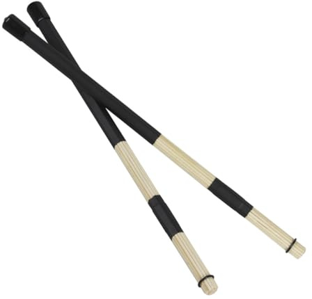 Toddmomy 2 Piezas de Baquetas de Bambú Negras Resistentes para Batería Fuerte Sensación de Gravedad, Ideales para Tocar Jazz y Percusión