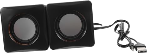KONTONTY Mini Altavoz USB Portátil para Ordenador, Altavoz de Sobremesa Compacto Subwoofer, Energía por USB, Compatible PC y Portátil, Adecuado para Escritorio en Casa o Viaje, Color Negro