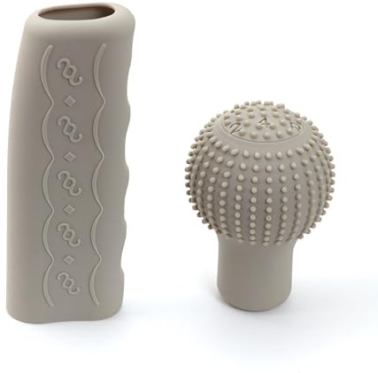 Universale Copri Pomello Cambio Auto per Renault Rafale E-Tech PHEV DHN 2024-2025, Resistente all'Usura Antiscivolo Lavabile,Beige-A