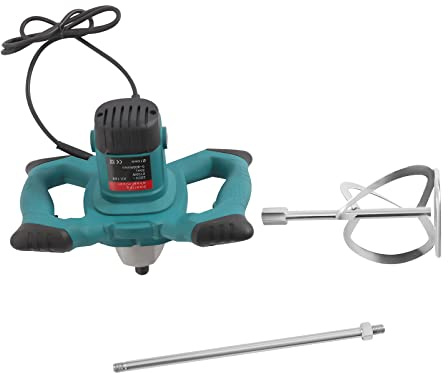 Mezclador de mortero, 2100 W, mortero profesional, 800 rpm, mezclador eléctrico de 6 velocidades, velocidad ajustable, mortero adecuado para lechada de cemento, color