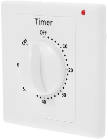 NIYANGLE Interrupteur à Minuterie Numérique avec Minuterie Électronique pour Contrôle Précis du Temps, Arrêt Automatique Mécanique, Économie D’Énergie, Usage Intérieur