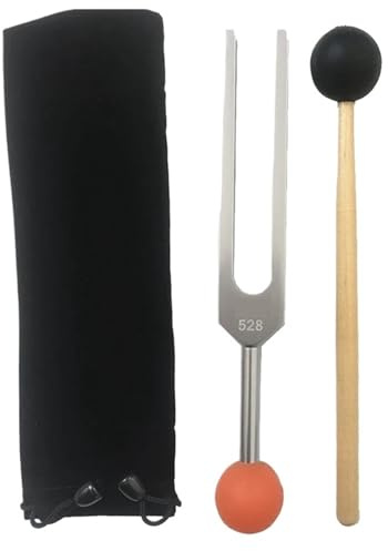 Stimmgabel Therapie Stimmgabel aus Aluminiumlegierung, 528 Hz, mit Perlenbasis zur Klangentlastung