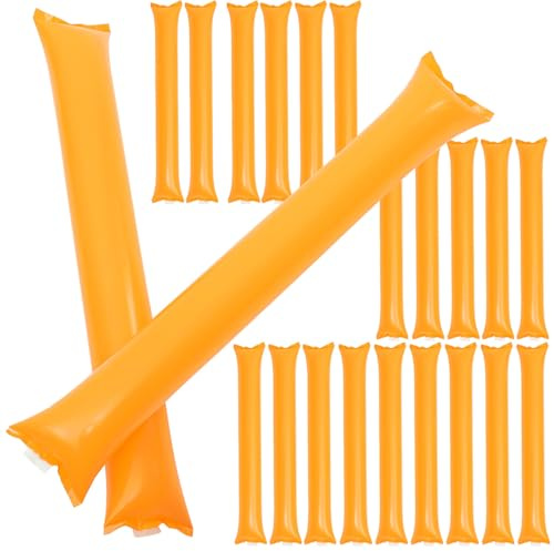 BCOATH 40pcs Inflatable Cheering Sticks PE Noise Makers for Sports Events Concerts Parties Outdoor Activities Orange