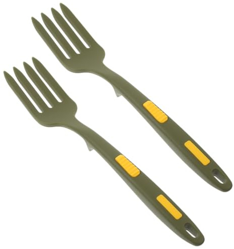 TOPPERFUN Tenedores de Cocina de Silicona Flexible Resistentes al Calor, 2 Piezas Lavables, Antiadherentes, Ergonómicos, Ideales para Mezclar Ensaladas y Cocinar Alimentos en Hogar