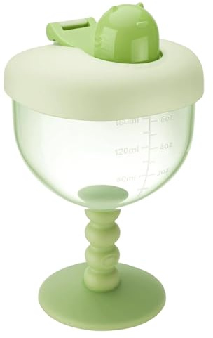 Taza de vino con pico, 180 ml, para niños, efecto de aprendizaje con marcas de medición fáciles de leer, para niñas a partir de 12 meses, para hogar, interior, exterior, cumpleaños