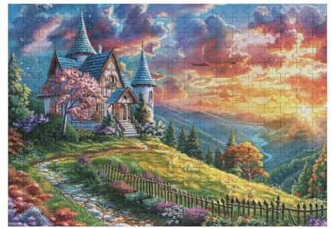 Creativo Piloto de Motocross Montaña Moto de Cross Aventura Salvaje Puzzle 300 Piezas para Adultos Atractivo Divertido Y Estimulante Pasatiempos 300 PCS（40x28cm）