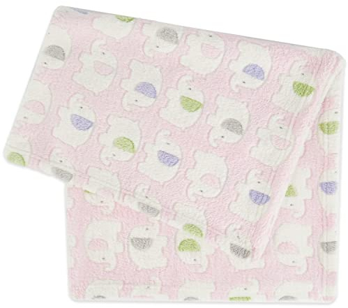 Bieco Babyfilt Flicka Rosa Elefanter | Baby Filt | Snuttefilt Baby | Blanket | Överkast Barn Pojkar | Sittvagnsfilt | Snuttefilt | Kudde | Filt | Mjuk Fleecefilt