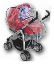 Caratero Universal Kinderwagen Babyschale Stubenwagen Regenschutz, Massiver Regenschutz, Transparent, Wasserdicht, Kunststoff, Fenster für einfachen Kontakt mit dem Kind