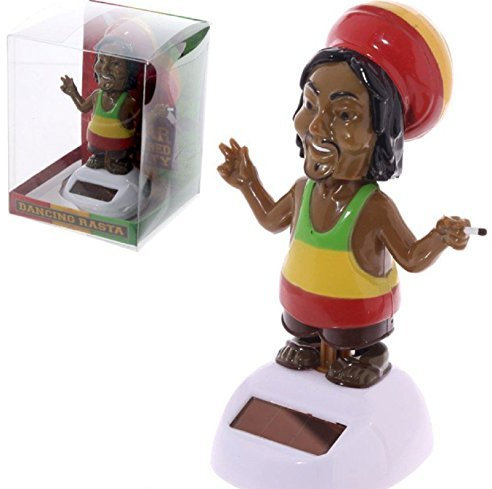 Rasta Man Solar Pal Light Powered Dancing Figure For Home Office and Car