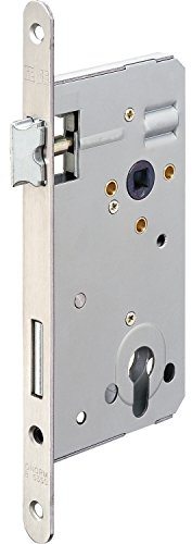 Fluchttürschloss 127.PA.B, 1-flg. 70/250 EN 179/1125, PZ 88, links, Edelstahl