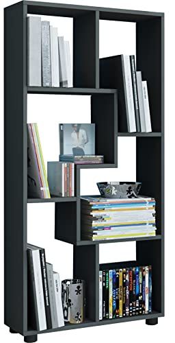 VCM Standregal (Sägerau) 60x20x119 cm 6 Fächer Holzwerkstoff | Stauraum für Bücher und Deko - Wohnzimmer - Bücherliebhaber - Für mehr Ordnung im Alltag - Praktisches Stauraumwunder