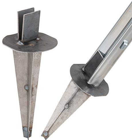 VOSS.farming Erdteller für Z-Profil Zaunpfosten, Verstrebung von Wildzaun, Stahl, Knotengeflecht, Wildschutzzaun, Pfosten, Zaunanlage, Eckstrebe, Eckpfosten