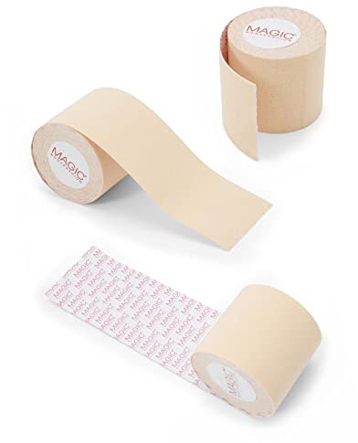 MAGIC BODYFASHION selbstklebendes Latte, atmungsaktives und hautfreundliches Brustband für sofortige Bruststraffung und rückenfreien Look für Frauen