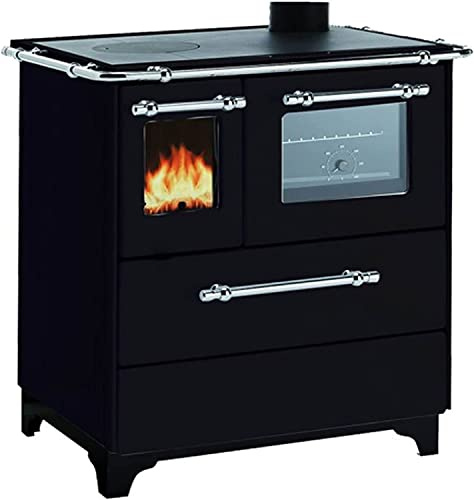 Cocina leña Royal Palazzetti modelo BETTY 3.5 horno, Estufas (Negro)