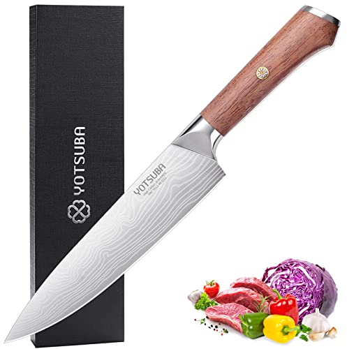 YOTSUBA Messerset, Küchenmesser Set, Scharfes Japanisches Messer Set mit Holzgriff, Profi Kochmesser Set (Kochmesser)