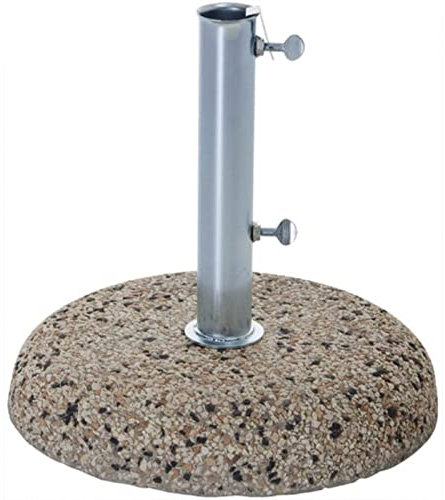 Mondo Viro Base élégante pour parasols en béton/grain pour une stabilité sans compromis (Rotondo 25 kg, Granille)