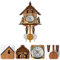 WBTY Coucou Horloge Antique en Bois Coucou Nichoir Horloge Murale Décor À La Maison Suspendus Coucou Horloge Auto Swing Cloche Pendule Décor À La Maison (CM010)