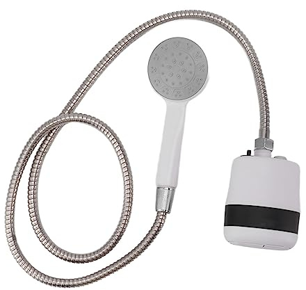 Tragbare Dusche, Starke Saugkraft, 2200 MAh, Stabiler Durchfluss für Campingdusche, Autowaschen, Blumenbewässerung, Inklusive 1,5 M Schlauch