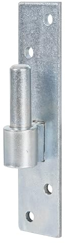 Alberts 837242 Kloben auf Platte | Süddeutsche Form mit DI oder DII-Haken | galvanisch blau verzinkt | Dornmaß Ø16 mm | Platte 180 x 40 mm | 10er Set