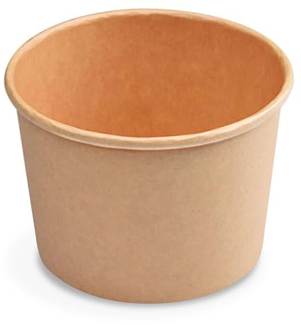 VEPATIM 100 Eisbecher aus Kraftpapier braun Ø90mm 250 ml