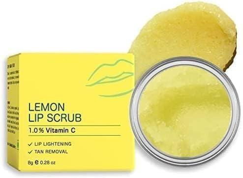 HERBAL MART Alanna Lemon Lippenpeeling, 1 % Vitamin C, Lippenaufhellung, Bräunungsentfernung, 8 g