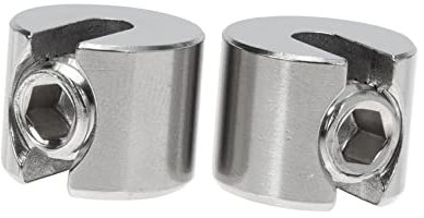 PartyKindom 2pezzi Morsetto Per Fune in Inossidabile Scanalatura Adatto Per Giardinaggio Arredamento e Fissaggio Di in