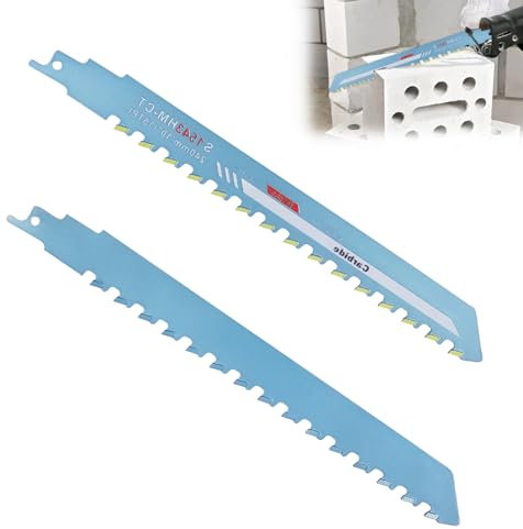 BigKing 2 Lama per Sega Alternativa, Lame per Sega Sostitutiva in Carburo Cementato, Per Il Taglio di Mattoni, Calcestruzzo Aerato, Mattoni di Sabbia Calcarea, Pannelli Compositi di Cemento (10in)