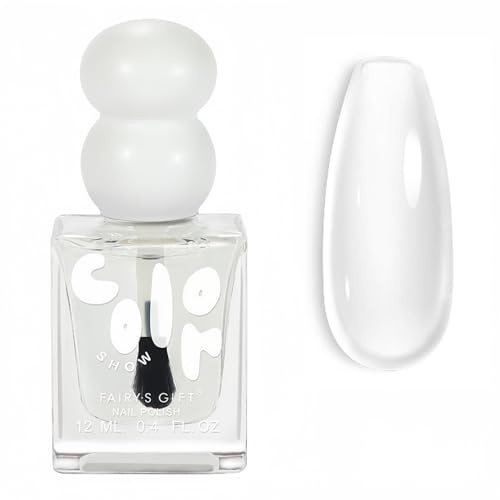 Clear Nail Polish - 2-in-1 Quick Dry Top Coat & Base Coat - High Glossy Quick Dry High Shine Clear Nail Polish, Strengthening & Durable Top Coat Nail Varnish for Women