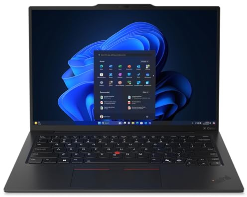 Lenovo ThinkPad X1 Carbon Gen 13 Aura Edition Ultrafino, Intel Ultra 7 258V, 14 2.8K (2880 x 1800), OLED, AG/AR, 32GB DDR5, 2TB SSD Gen 5, 1080p cámara IR, WiFi 7.0, Win 11 Pro, negro