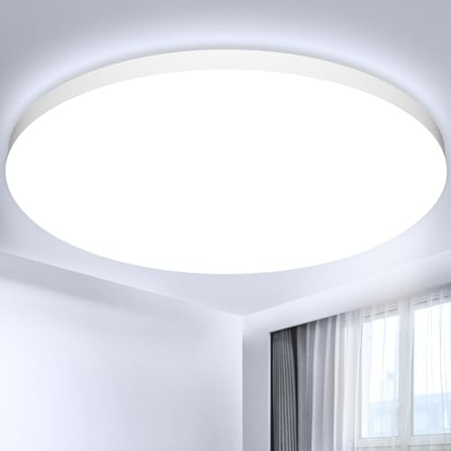 Swoieltr Plafon LED Techo, 36W 3700LM Lampara Techo, IP44 Plafones para Techo LED, 6500K Lampara LED Techo Candeeiro Teto Cocina Dormitorio Salon Baño Ø37cm