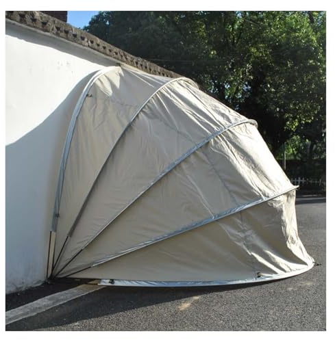 QSTGX Bike Covers Outdoor Storage Waterproof 2 Bikes Outside Storage Transparent bicycle shelter Suspended design Wall-mounted installation(D)