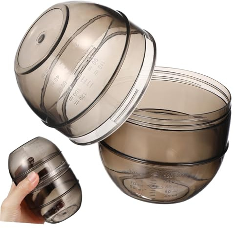 Hohopeti Tazón para Tinte de Cabello con Doble Escala Vaso Medidor Antigoteo para Peluquería Utensilio para Tintes Mezclador Práctico para Salón y Uso Doméstico