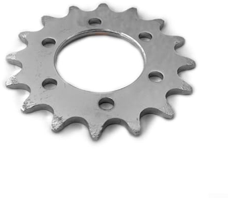 Jotekonoby Bolton Zoll Zahnkranz kompatibel Fahrrad Scheibenbremse Halterung Stahl 1/2 Fixed Pitch Kettenrad für 410 Kette 16 Zähne 16t Zahnrad