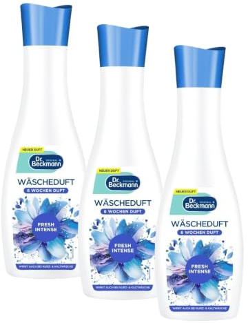 Dr. Beckmann Wäscheduft Fresh | ohne Weichspüler | 3 x 250 ml | Duft-Depot-Technologie | Für alle Textilien & Programme | Dosierung je nach Duftintensität
