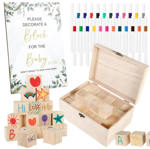 Kit Di Segnali Per La Festa Shower Con Giocattolo Creativo Per Ricordi | Di Legno Dedicati Al Shower Per Festa Gender Reveal Celebrazione 100 Giorni Primo Compleanno